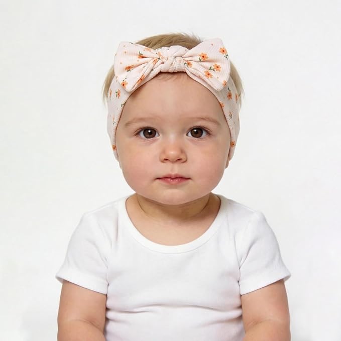 KIDOCHEESE Baby Girl Headbands with Bows Soft Elastics Hairbands Hair Accessories for Newborn Infant Toddler Kids