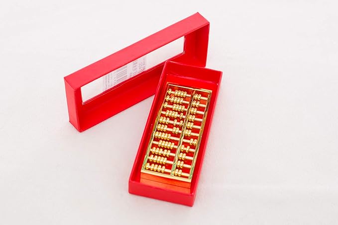 BRABUD Mini Copper Abacus Decoration Chinese Calculator Math Calculating Tool for Kids Adult Collection WQ018