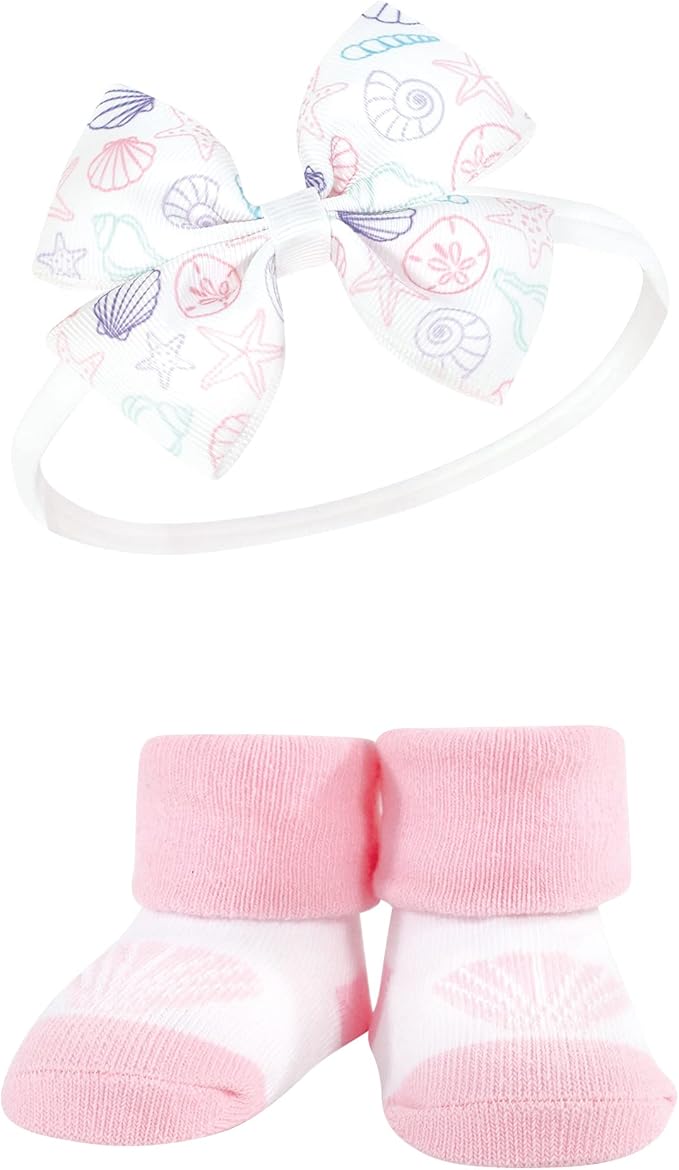 Hudson Baby Girl's Headband and Socks Giftset