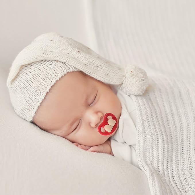 Funny Pacifiers for Babies,Newborn Pacifier,Funny Pcifiers for 0-6-12-18 Months, Mustache Pacifier,Teeth Binky,Gift Pacifiers for Boys and Girls (Colors-04)