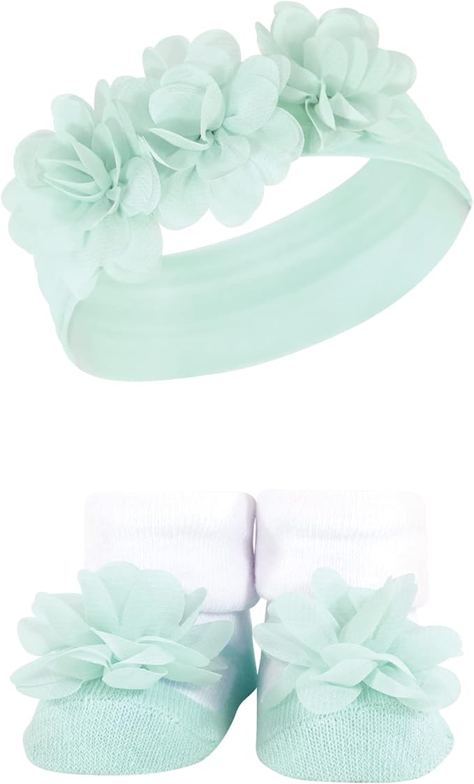 Hudson Baby Girl's Headband and Socks Giftset
