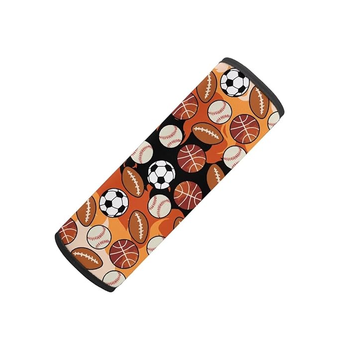 Biyejit Balls Pattern 2 Pieces Set Seat Belt Cover for Kids, Soft Anti-Skid Seat Belt Cushion for Children, Car Seat Belt Pads Cover for Boys Teens