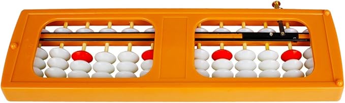 Larcele 13 Column Abacus with Reset Button, Bead Arithmetic Counting Tool for Student SP-02