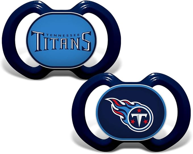 Baby Fanatic Pacifier 2-Pack - NFL Tennessee Titans - Officially Licensed League Gear
