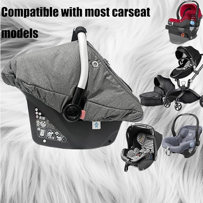 Car Seat Covers for Babies, Winter Fleece Covers Baby Car Seat Cover for Newborn Boy Girl,Universal Canopies Covers for Infants Carseat Cover Waterproof Protection Baby Covers Warm and Cozy