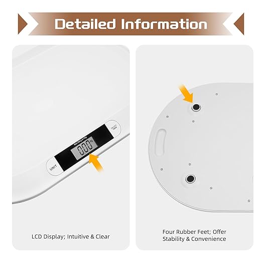 Baby Scale,Digital Baby Scale Weight All Family, Weighing Newborn Wiggly Babies, Pets, Cat and Dog