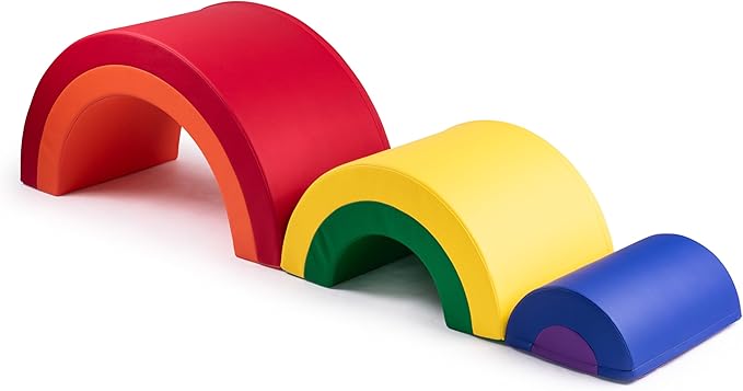 Schooled Arc Rainbow Climber Playset - Soft Play Activity Set for Toddlers - Children's Indoor Gym for Preschools daycares and Homes