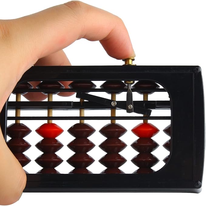 Larcele Bead Arithmetic Counting Abacus with Reset Button,13 Column SP-02 (Black 2)
