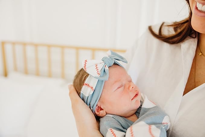 Copper Pearl Baby Bows: Stylish Headbands for Baby Girls, Premium Soft and Stretchy Baby Headbands, Perfect for Newborns, Trendy Designs - Slugger