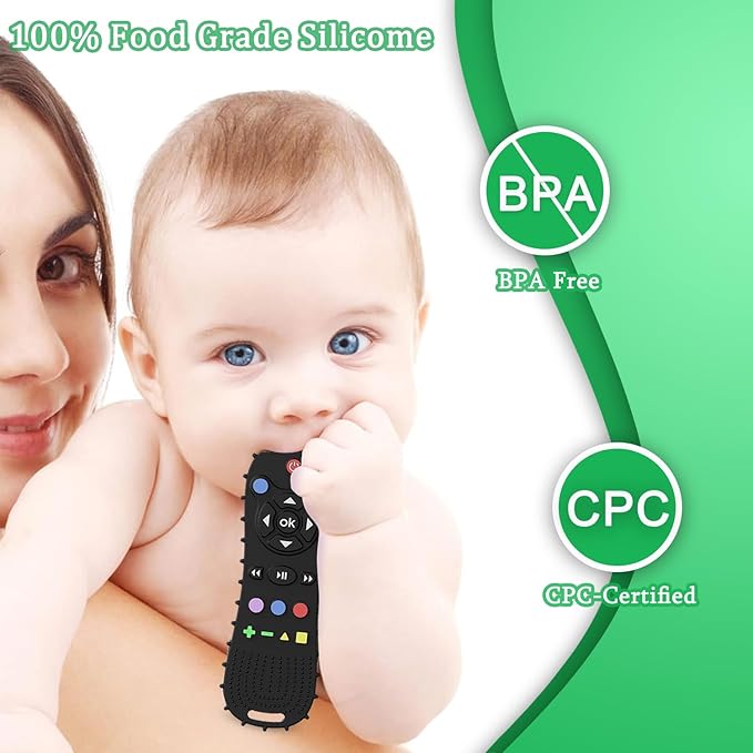 Baby Teething Toys Chew Toy,【BPA Free,CPC-Certified】 Silicone Remote Control and Game Controller Teethers for Toddlers, Infants, Boys, Girls, Baby's Christmas Gift