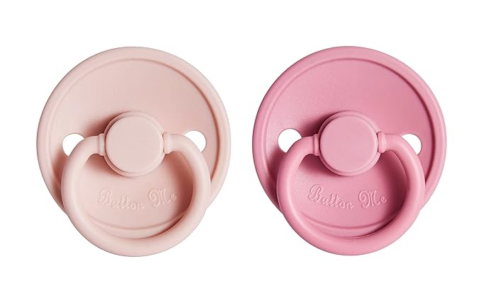 ButtonMe Premium Soft Silicone Pacifiers 6-18 Months BPA Free Baby Pacifier - 2-Pack of Comfortable & Stylish Baby Pacifiers 6-18 Months for Baby Boy & Girl - Hospital-Grade Silicone Baby Pacifiers