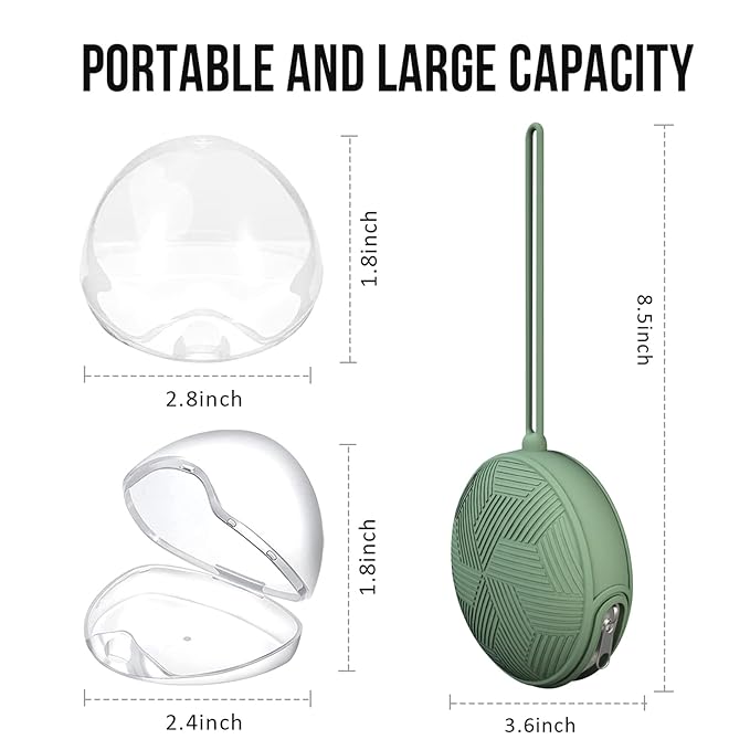 Smlpuame Pacifier Holder Case,BPA Free Portable Pacifier Storage Container,Silicone Baby Pacifier Cover Pouch for Diaper Bag Stroller,Travel Outdoor Activities,Easy to Clean(Blush)