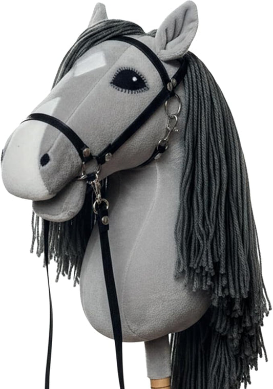 WALIKI Pro Stick Horse for Teens, Kids & Adults | 30” Plush Hobby Horse with Wooden Handle | Cowboy Pretend Play Pony | Ideal for Hobby Horse Racing & Events