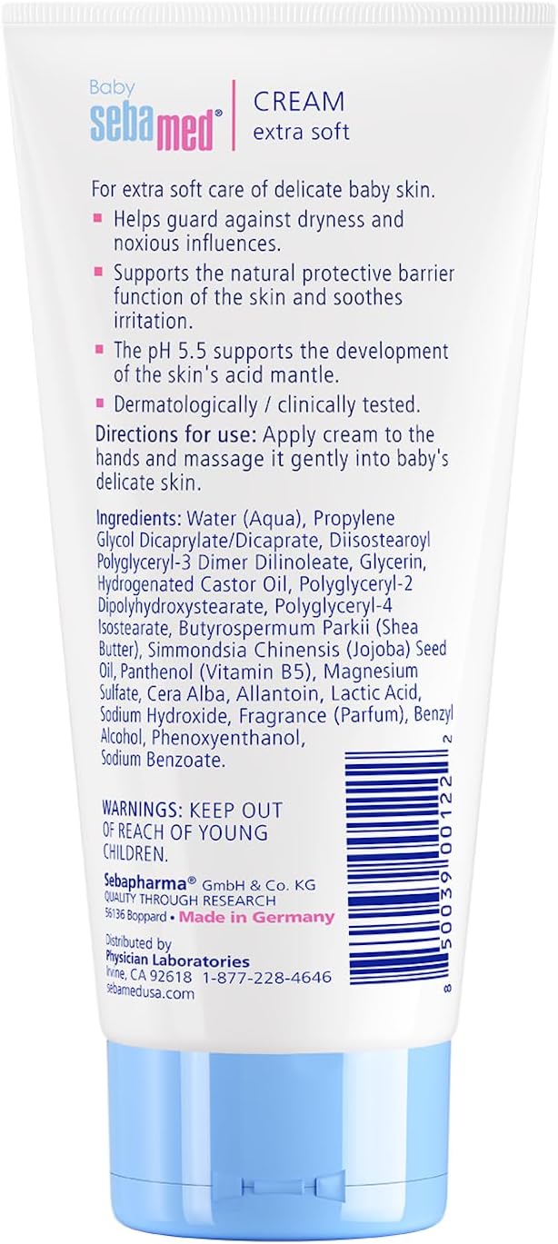Baby Cream Extra Soft Ultra Mild Gentle Hydrating Moisturizer for Delicate Skin 6.8 Fluid Ounces (200mL)