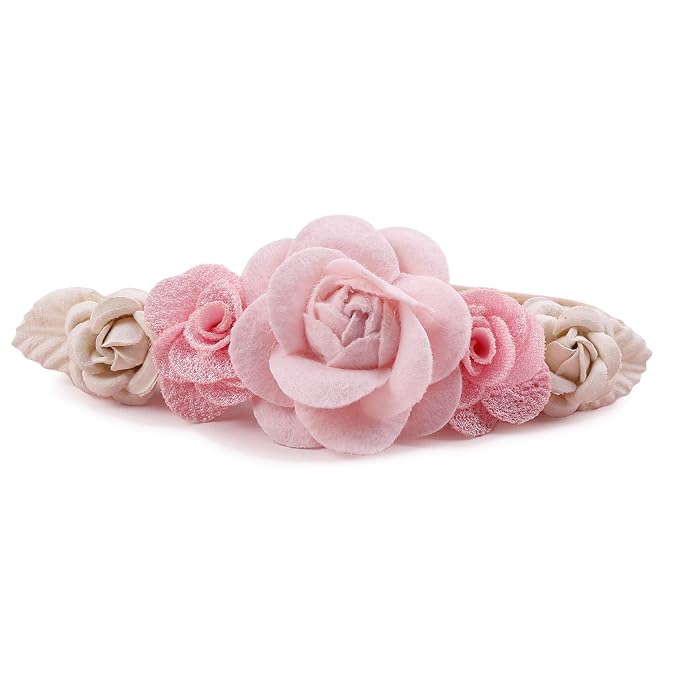cherrboll Baby Girl Headbands and Socks Set, 3Pcs Soft Floral Hairbands Hair Bows Knit Socks for Newborn Infants Toddlers Photography Props Gifts