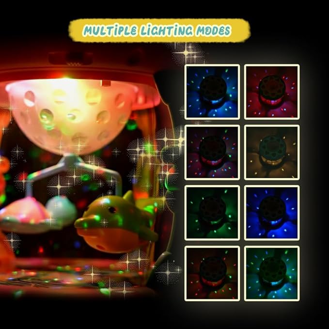 Baby Musical Toy12-24 Months - Ocean Projector with Rotating Lights, Night Light Toy, Crawling Learning Toy, Gifts for Boys & Girls