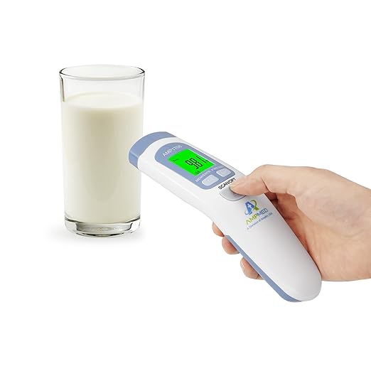 Amplimn Non-Contact Touchless Infrared Digital Forehead Thermometer Bundle for Adults and Babies
