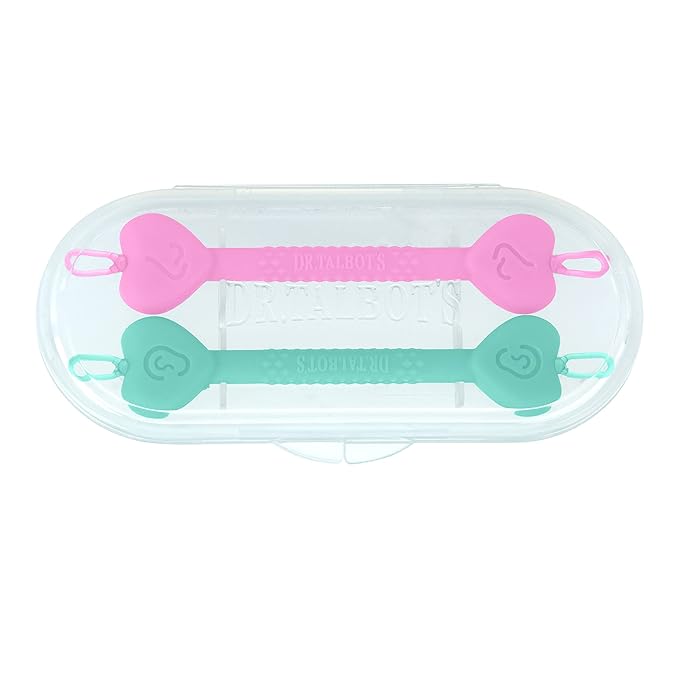 Dr. Talbot's Safe Ear Wax Removal Tool and Nose Cleaner for Baby with Travel Case - 2-Pack - Girl