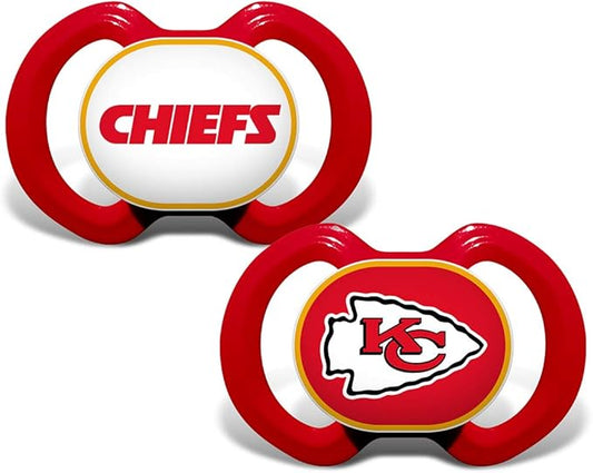 BabyFanatic Pacifier 2-Pack - NFL Kansas City Chiefs - Officially Licensed League Gear