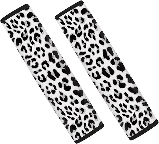 Seat Belt Cover Pad 2 Pack Seatbelt Covers Compatible with Most Car Auto Seat Belt Cover Seatbelt Shoulder Leopard Print Car Accessories Neck Protector Carseat Straps Covers