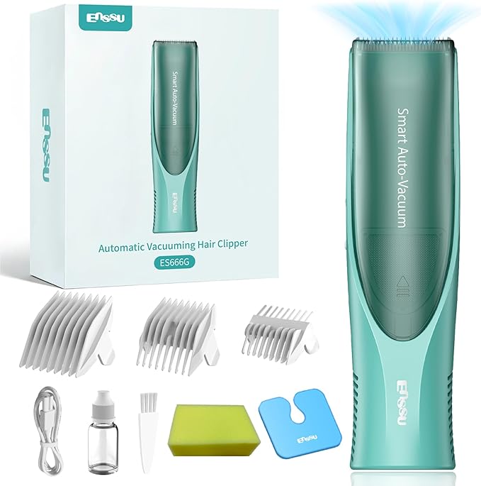 Baby Hair Clippers, Low Noise Electric Vacuum Baby Hair Clippers for Kids, Waterproof, Rechargeable Hair Cutting Kit, Cordless Hair Trimmer for Toddlers & Children