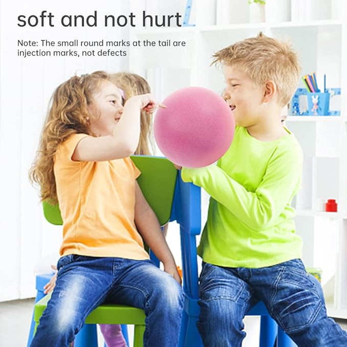 Surakey 9inch Mute Ball Children Mute Elastic Ball Silent Bouncy Ball Dodge Game Clapping Ball with Mesh Bag Low Noise Basketball Training Parent Child Interaction Outdoor Sports - Rosy 22.5CM