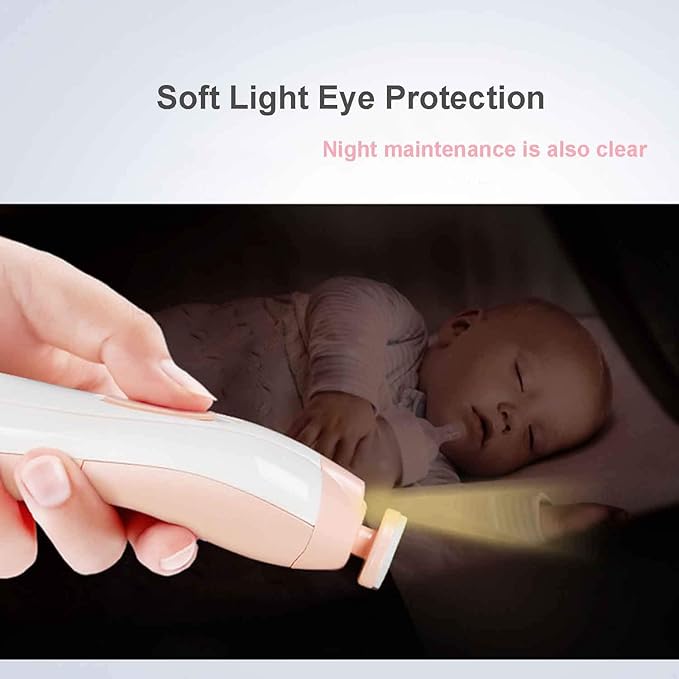 Baby Nail Trimmer, Baby Nail Clippers 8 in 1 Baby | Safe Electric Baby Nail Trimmer, Baby Nail File Kit, Trim Polish Grooming Kit for Newborn Infant or Moms Toenails Fingernails Care - LED Light