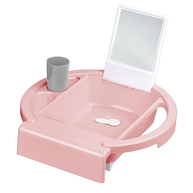 Rotho Babydesign Kiddy Wash Children's Washbasin, to be Attached to The Edge of The Bathtub, 38.7 x 38.2 x 10 cm,