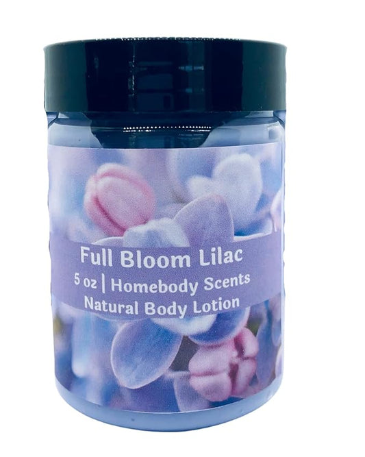 Full Bloom Lilac Body Lotion, Lilac Body Cream, Allergen, Gluten, Sulfate, Phthalate and Cruelty Free, 100% Vegan, Floral Scent, Body Lotion by Homebody Scents (Full Bloom Lilac, 8 oz)