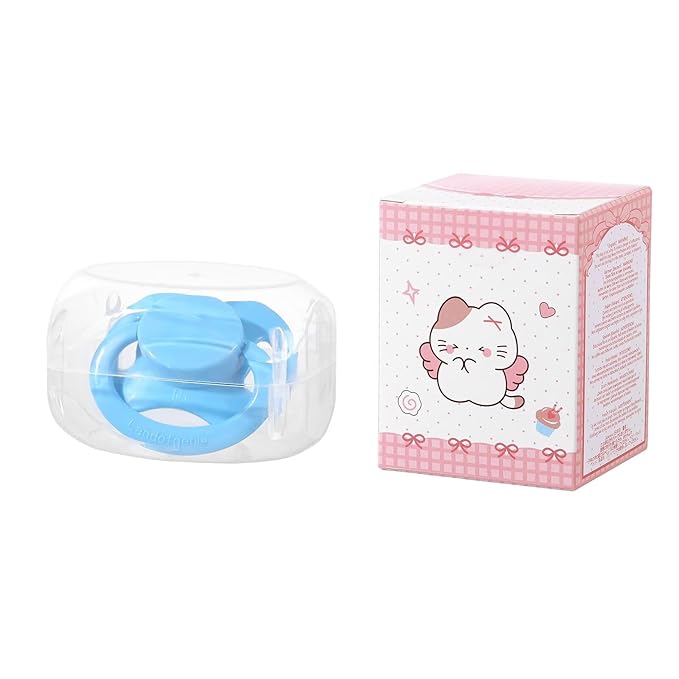 Landofgenie Adult Size Large Shield Pacifiers Bone Shaped Cutie Pacifier Blue