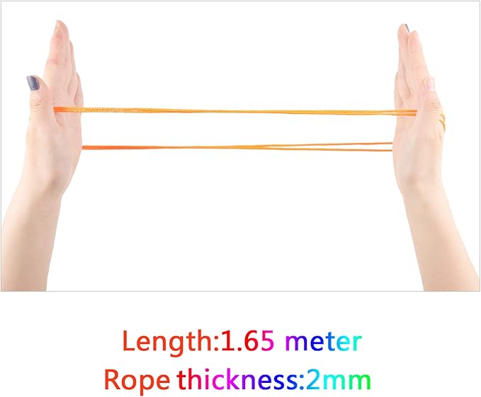 Poen 10 Pieces Cats Cradle String Finger Game String Cats Cradle Game Book Toy Supplies, 65 Inch Long, 10 Colors