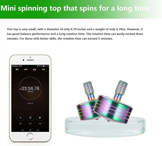 Stainless Steel Spinning Top, Precision Mini Desktop Gyroscope, Kill Time Reduce Stress ADHD Toys, Perfect Balance Gyro (3PCS Black+Silver+Iridescent Style 4)