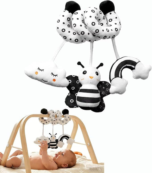 Multi-Use Baby Spiral Activity Toy – Spiral carseat Toy for Car Seat, Stroller,Play Gym, Keeps Baby Quiet, Easy Travel Solution