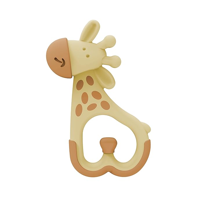 Dr. Brown's Flexees Pink Bunny & Ridgees Giraffe Silicone Baby Teethers, Designed for 3m+ Infants