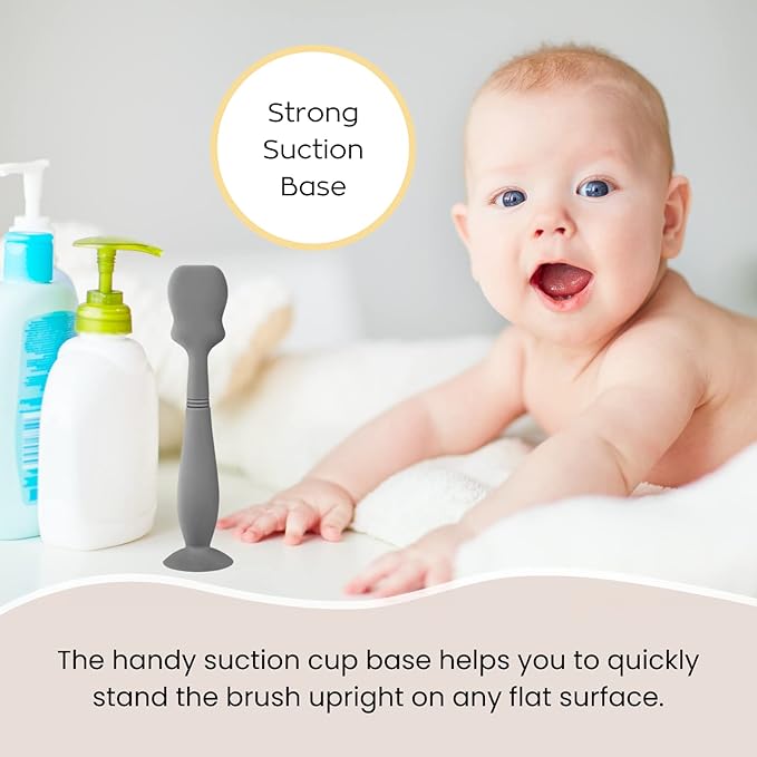 2 Pack Baby Diaper Cream Brush, Diaper Cream Spatula Applicator Silicone Baby Butt Paste Spatula for Babies, Newborn (Gray, White)