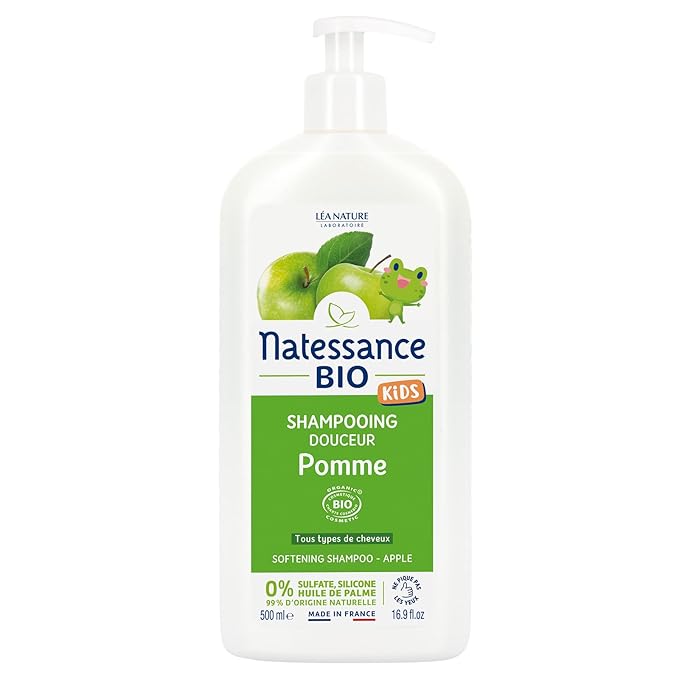 Natessance bambini Shampoo Capelli e Corpo 500ml Sulfate Apple