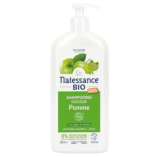 Natessance bambini Shampoo Capelli e Corpo 500ml Sulfate Apple