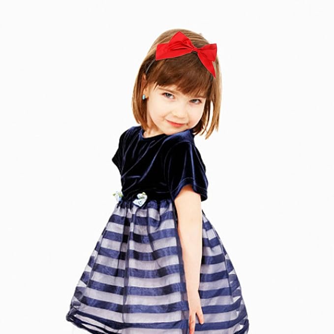 Semato Red Bow Headband for Girls Red Bow for Hair Headbands Bow Hair Accessories for Baby Girls Toddlers