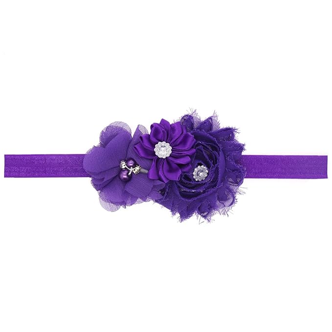 Baby Girl Headbands with Bows.(FD88-Purple,Lavender)