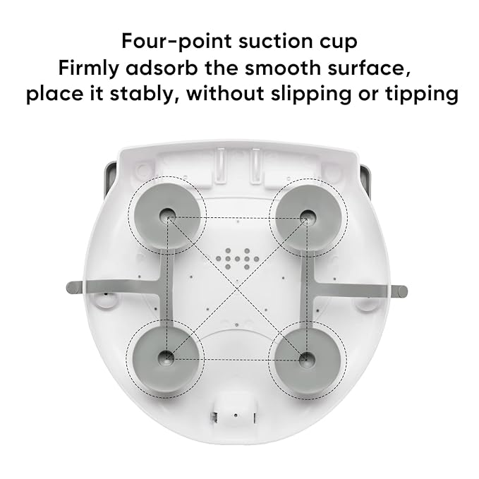 Foldable Baby Bathtub Seat, Non-Slip Infants Bath Chair, Cute Shape Shower Chairs for Tub Sitting up, Surround Bathroom Seats for Newborn Infant 6-18 Months (Baby Grey)