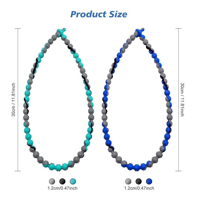 Chew Necklaces Designed for Nail Biting Silicone Necklaces Suitable for Autism, ADHD, and SPD Fidget Oral Chew Toys Sensory Needs in Children and Adults Chewy Necklace Sensory Toys