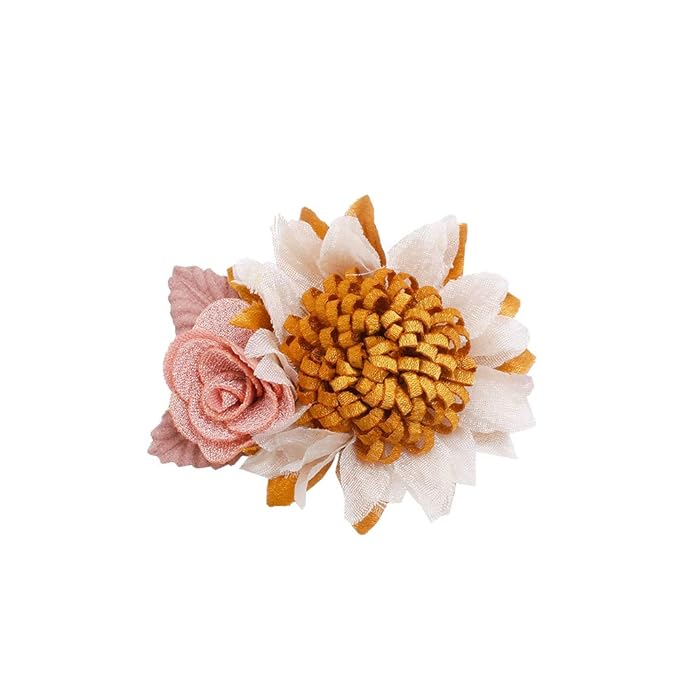 Flower Hair Clips Set-Cherrboll 3pcs Floral Hair Bow Accessories for Baby Girl Toddles Teen Gifts