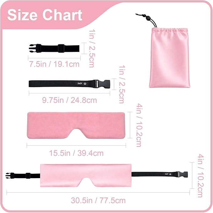 SPRING SEAON Airplane Head Strap for Sleeping, Double-Sided Airplane Eye Mask Head Holder, Adjustable Seat Sleeper Support for Plane, Car & Office Chair, Contoured Nose-Friendly Design，Pouch Included