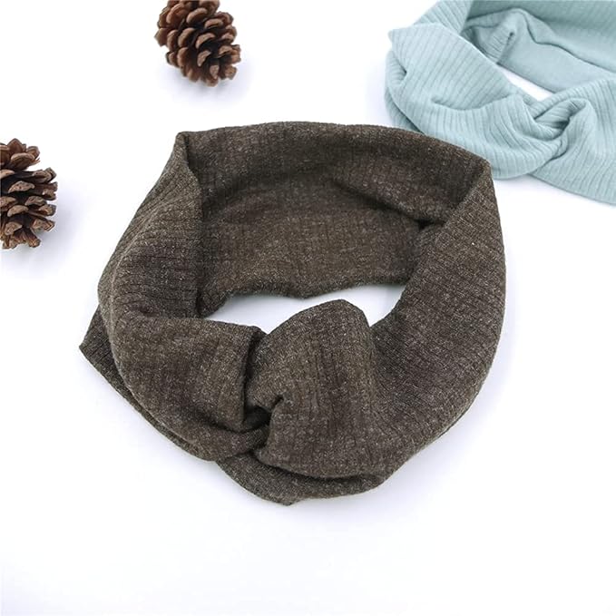 Sugarmelon Mommy and Me Headband Set Mother Baby Matching Turban Headband for Toddler Baby Girls Women Scrunchies Hair Bow Hairbands (Navy and Olive)