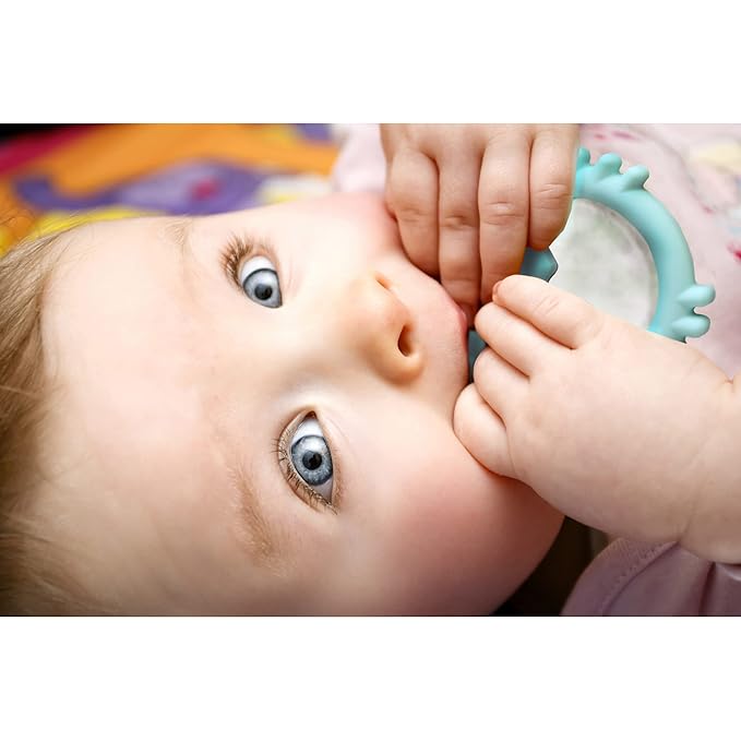 Teething Toys 3-6 Months, Teethers for Babies 3-6 6-12 Months for Teething Relief, Baby Teether Teething Toys 100% Silicone, Newborn Infant Sensory Baby Toys 0-6 Months,bebe mondo (Crab)