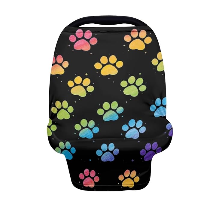 Forchrinse Red Ladybug Car Seat Cover Infant Carseat Canopy Stretchy Nursing Cover for Breastfeeding for Girls Boys