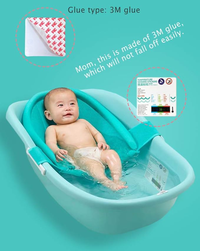 Thermometer for Kids Bath Thermometer 2 Pack，Safety Liquid Crystal Material（No Mercury，No Glass），More Scientific and Accurate Data, Easy to Use，Waterproof (Water Temperature Stickers)