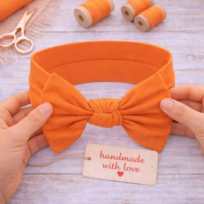 Baby Girl Headbands-Infant,Toddler Cotton Handmade Hairbands with Bows Child Hair Accessories