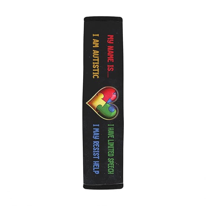 I Am Autistic Autism Awareness Seat Belt Covers Autistic Car Seatbelt Covers Medical Alert Personalized Name Special Need Seatbelt Cover 1