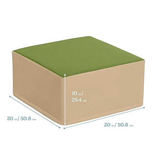 ECR4Kids SoftZone Pedestal Play Block Corner Climber, Beginner Playset, Earthtone